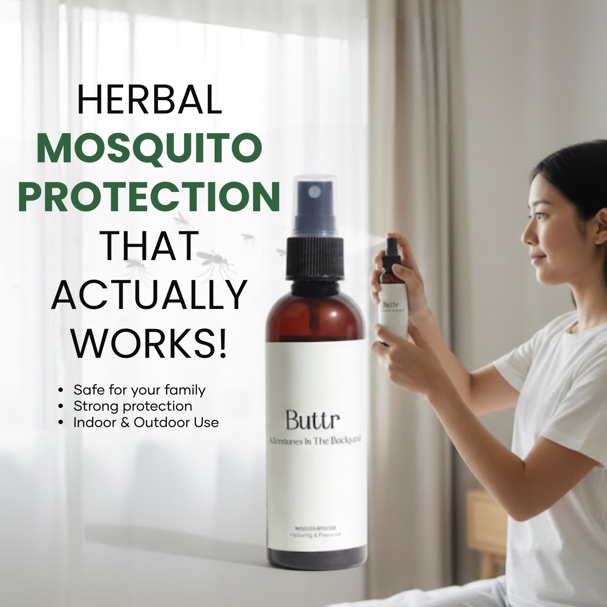 Buttr Adventures in the Backyard Mosquito Repellent Spray, Hydrating and Protective Outdoor Mist.