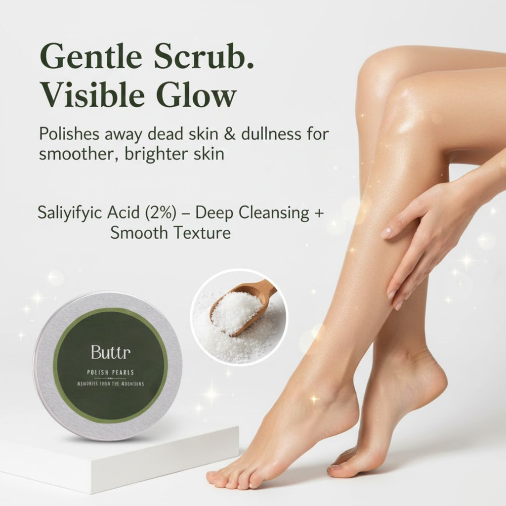 Buttr Polish Pearls - Memories From The Mountains, Premium Body Polish (80g)