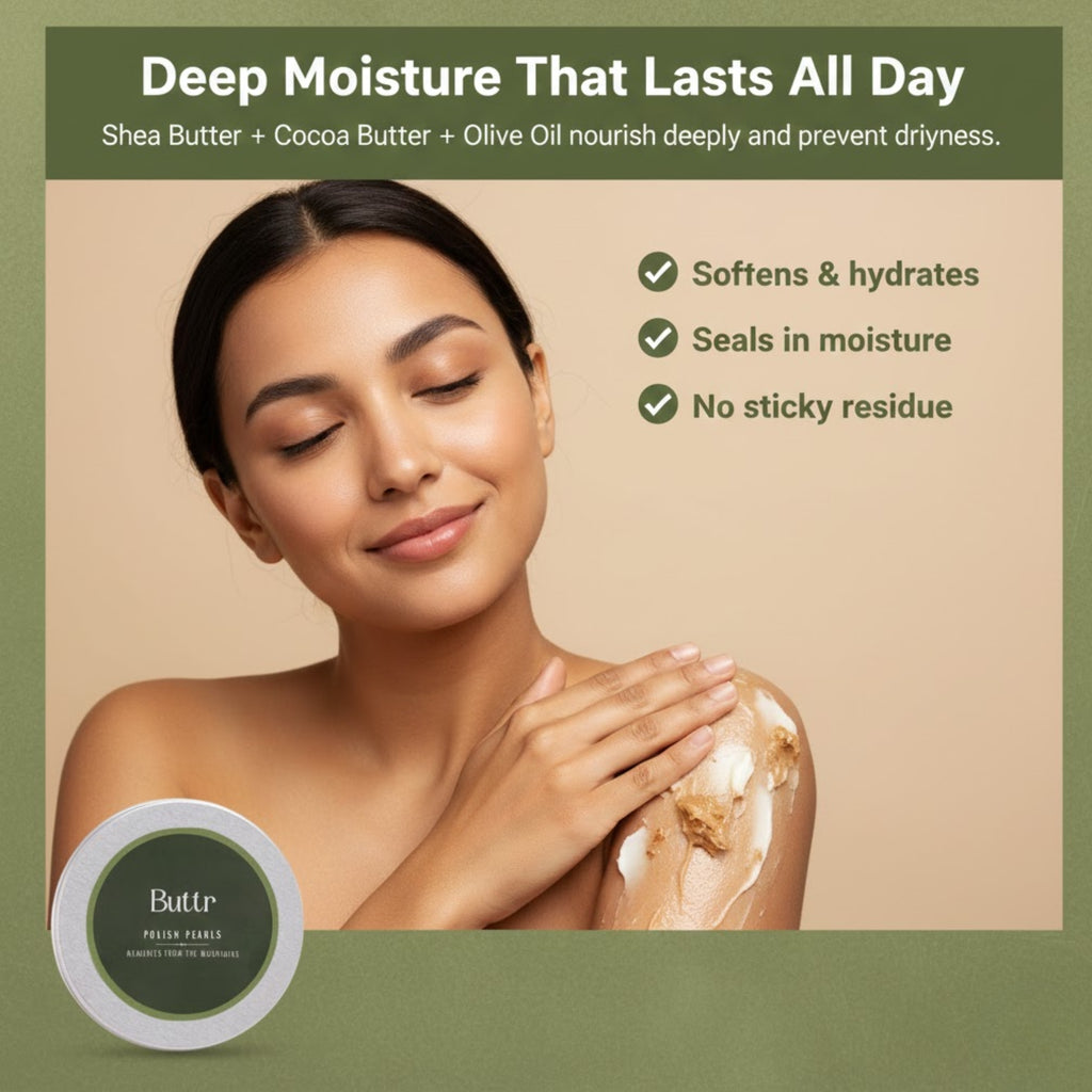 Buttr Polish Pearls - Memories From The Mountains, Premium Body Polish (80g)