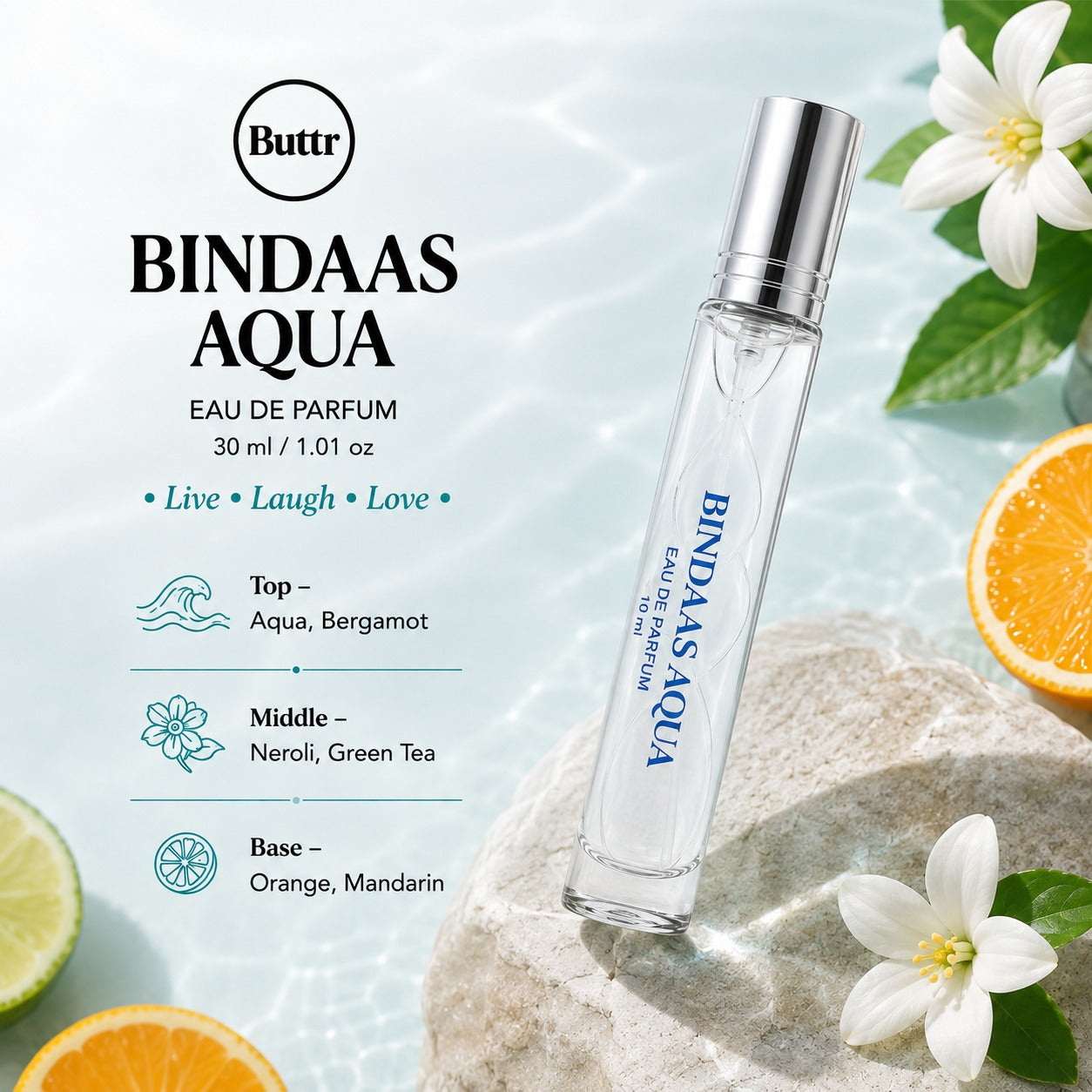 Buttr Bindaas Aqua Eau De Parfum – 10ml