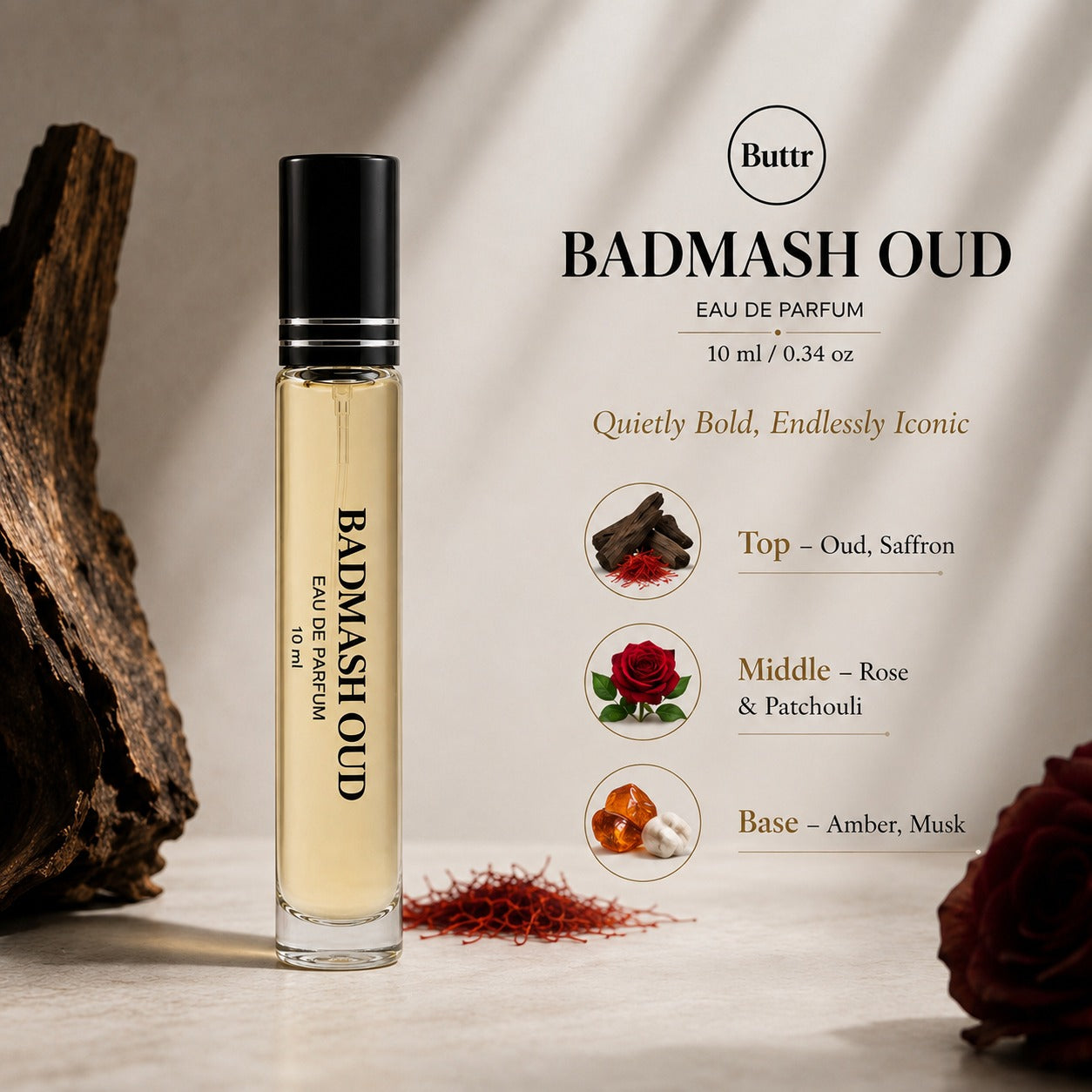 Buttr Badmash Oud Eau De Parfum – 10ml