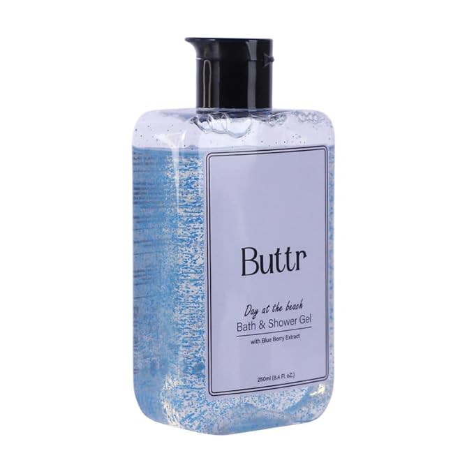 Buttr Blueberry Shower Gel with Aloe Vera and Vitamin E for Revitalized Hydrated Skin – 250ml