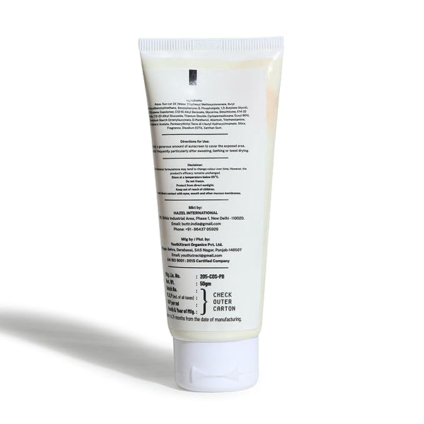 Buttr Matte Sunscreen SPF 50+ PA+++ | Water-Based Broad Spectrum Sunscreen for Oily, Combination & Normal Skin | Lightweight, Non-Greasy, No White Cast | 50g