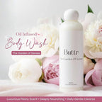 Buttr Oil Infused Body Wash | Floral Peony, Vitamin E, Aloe Vera, Coconut & Sweet Almond Oil | Hydrating & Nourishing Body Wash | 250ml