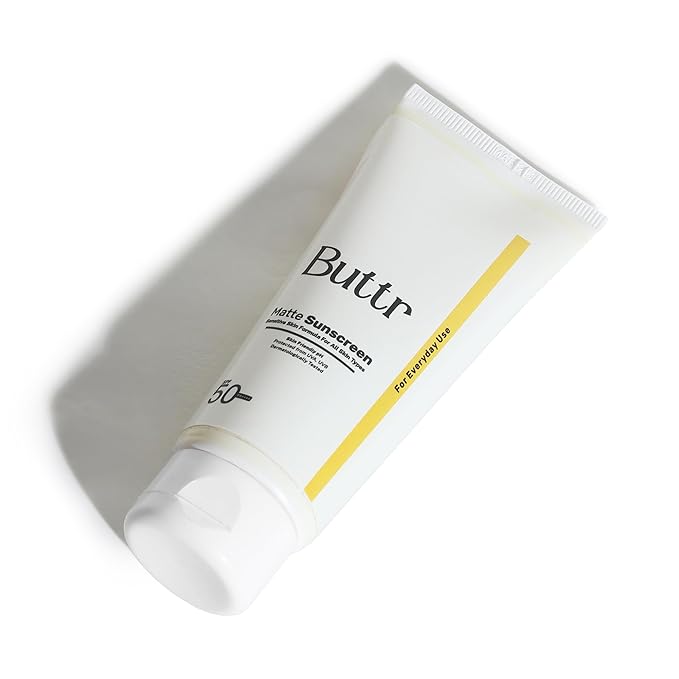 Buttr Matte Sunscreen SPF 50+ PA+++ | Water-Based Broad Spectrum Sunscreen for Oily, Combination & Normal Skin | Lightweight, Non-Greasy, No White Cast | 50g