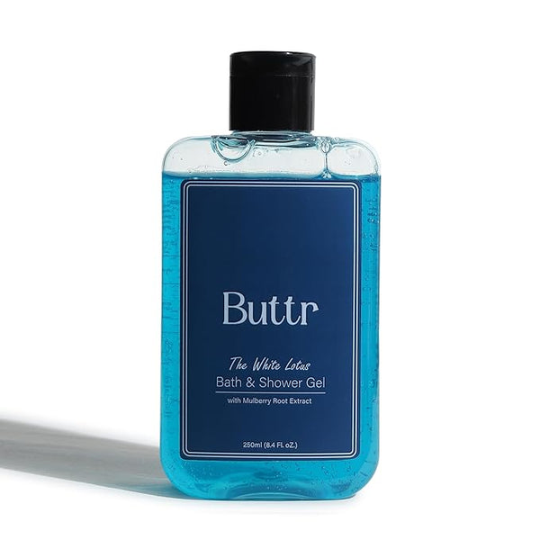 Buttr Mulberry Shower Gel with Aloe Vera & Vitamin E – Soap-Free Body Wash for Hydrated, Soft & Radiant Skin, Gentle Daily Bath & Shower Gel for Men & Women, 250ml