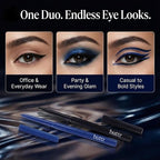 Buttr Midnight & Black Eyepencil Combo Pack of 2, Waterproof, Smudge-Proof, Bold, Long-Lasting Eye Definition.