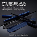 Buttr Midnight & Black Eyepencil Combo Pack of 2, Waterproof, Smudge-Proof, Bold, Long-Lasting Eye Definition.