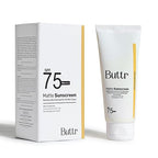 Buttr Matte Sunscreen SPF 75+ PA+++ | Water-Based Broad Spectrum Sunscreen for Oily, Combination & Normal Skin | Lightweight, Non-Greasy, No White Cast | 50g.