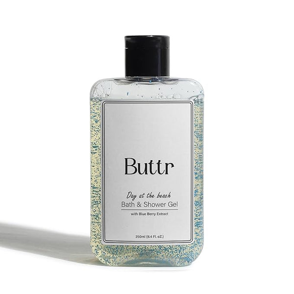 Buttr Blueberry Shower Gel – 250ml | With Aloe Vera & Vitamin E | Body Wash and Shower Gel for Women and Men - 250ml | Soap-Free Bodywash