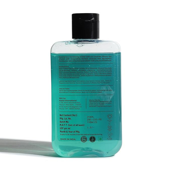 Buttr Lavender extract Shower Gel – 250ml | With Aloe Vera & Vitamin E for Hydrated, Radiant Skin | Body Wash and Shower Gel for Women and Men - 250ml | Soap-Free Bodywash