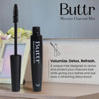 Buttr Waterproof Mascara Black | 24H Long-Lasting Smudge-Proof Formula | Volumizing, Curling & Lengthening Mascara for Women | 7 ml