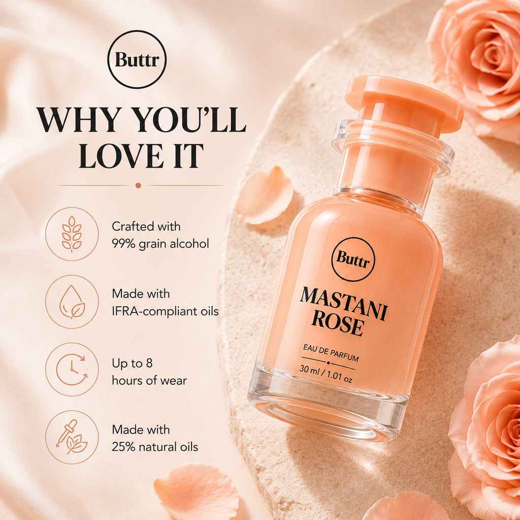 Buttr Mastani Rose Eau De Parfum for Women – 30ml