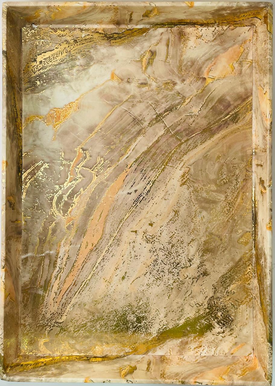 Premium Golden Marble Decorative Tray | Buttr Skincare