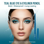 Buttr Teal Blue Eyeliner Pencil | Waterproof & Smudge-Proof | Bold Pigment | Long-Lasting Eye Kajal | The Hidden Sanctuary
