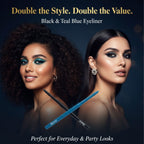 Buttr Retractable Eyeliner Pencil | Smudge-Proof  & Long Lasting | Black & Blue Combo | Waterproof  Eye Pencil for All Eye Types
