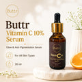 Buttr Vitamin C 10% Glow & Anti Pigmentation Serum |  Brightening Face Serum for All Skin Types | 30ml