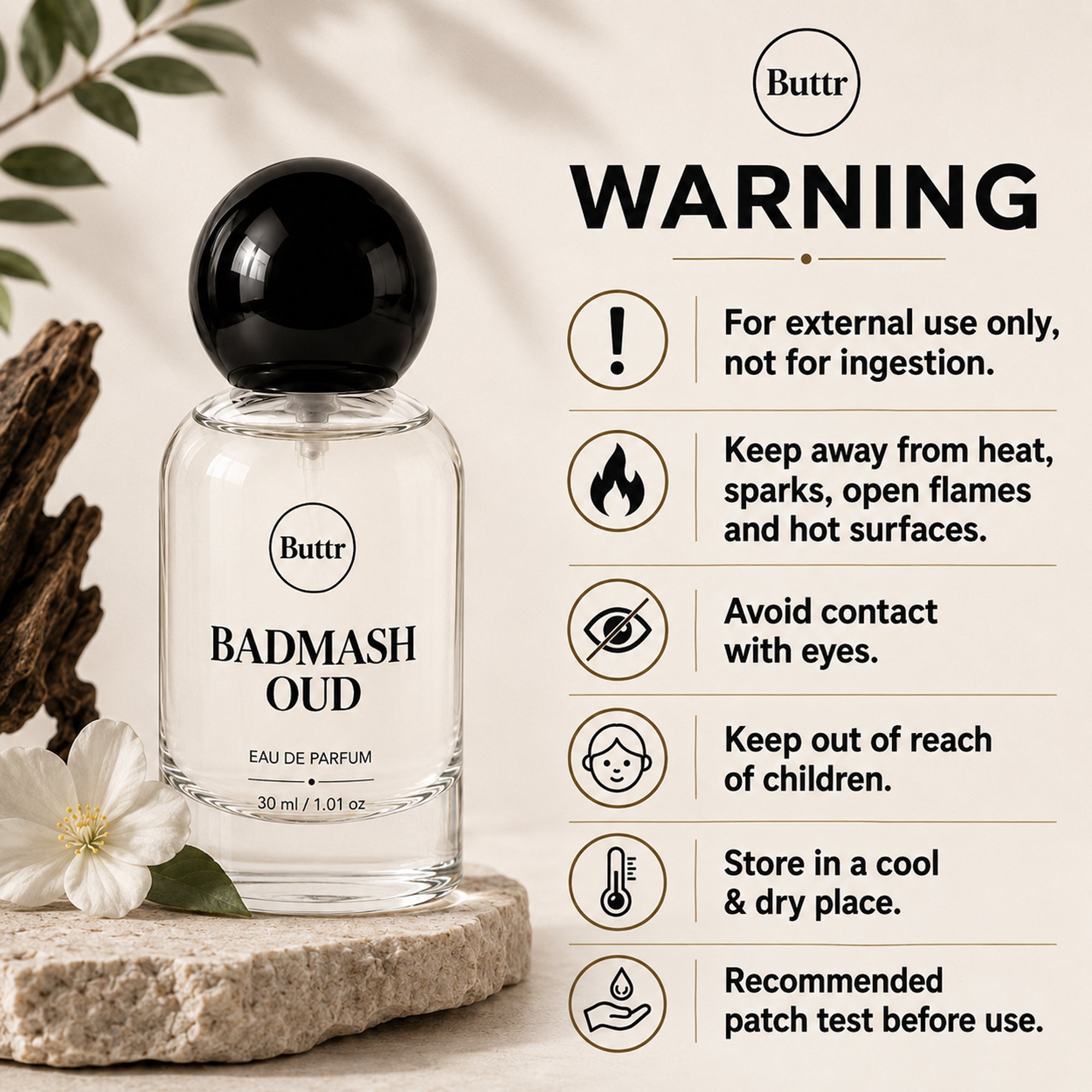 Buttr Badmash Oud Eau De Parfum – 30ml