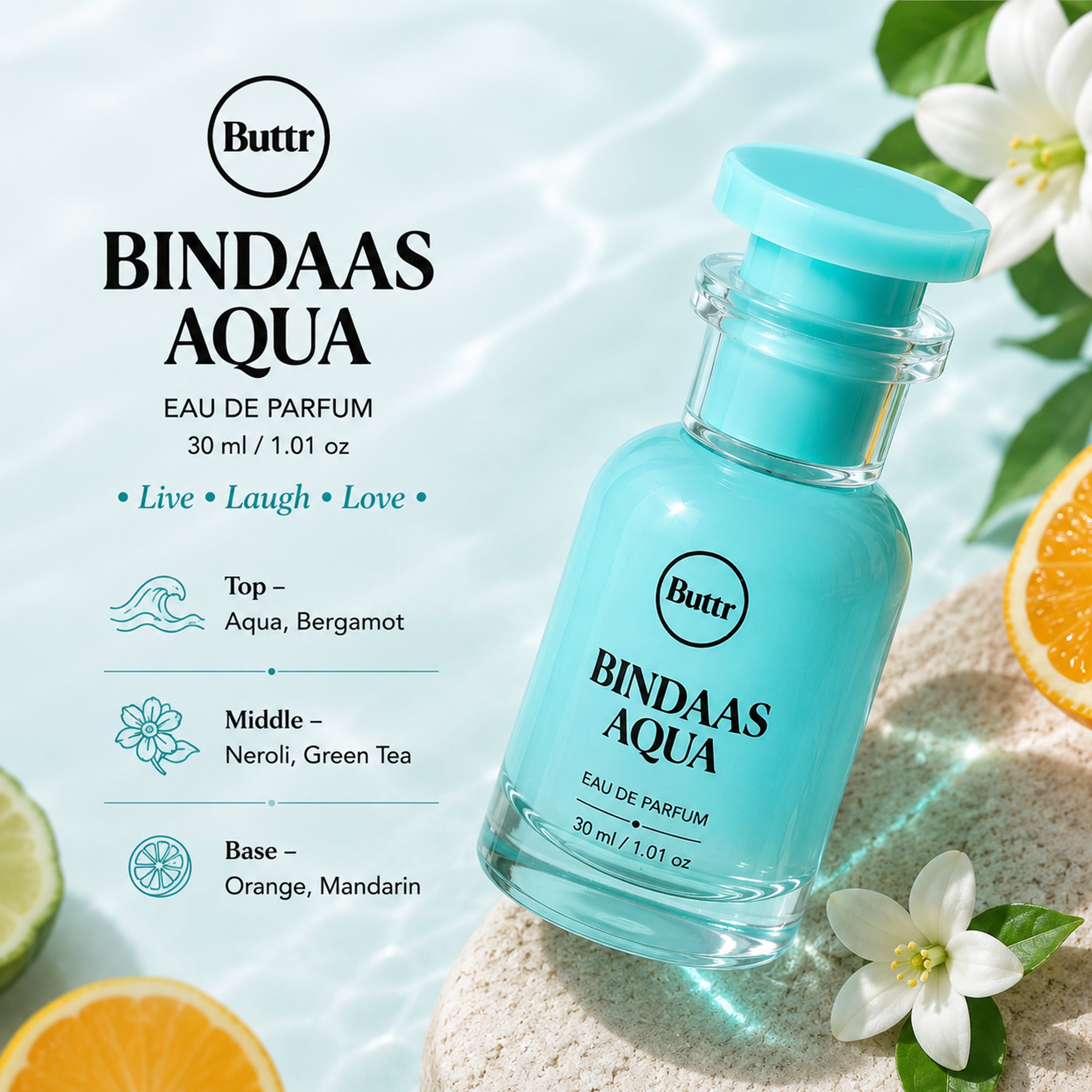 Buttr Bindaas Aqua Eau De Parfum – 30ml