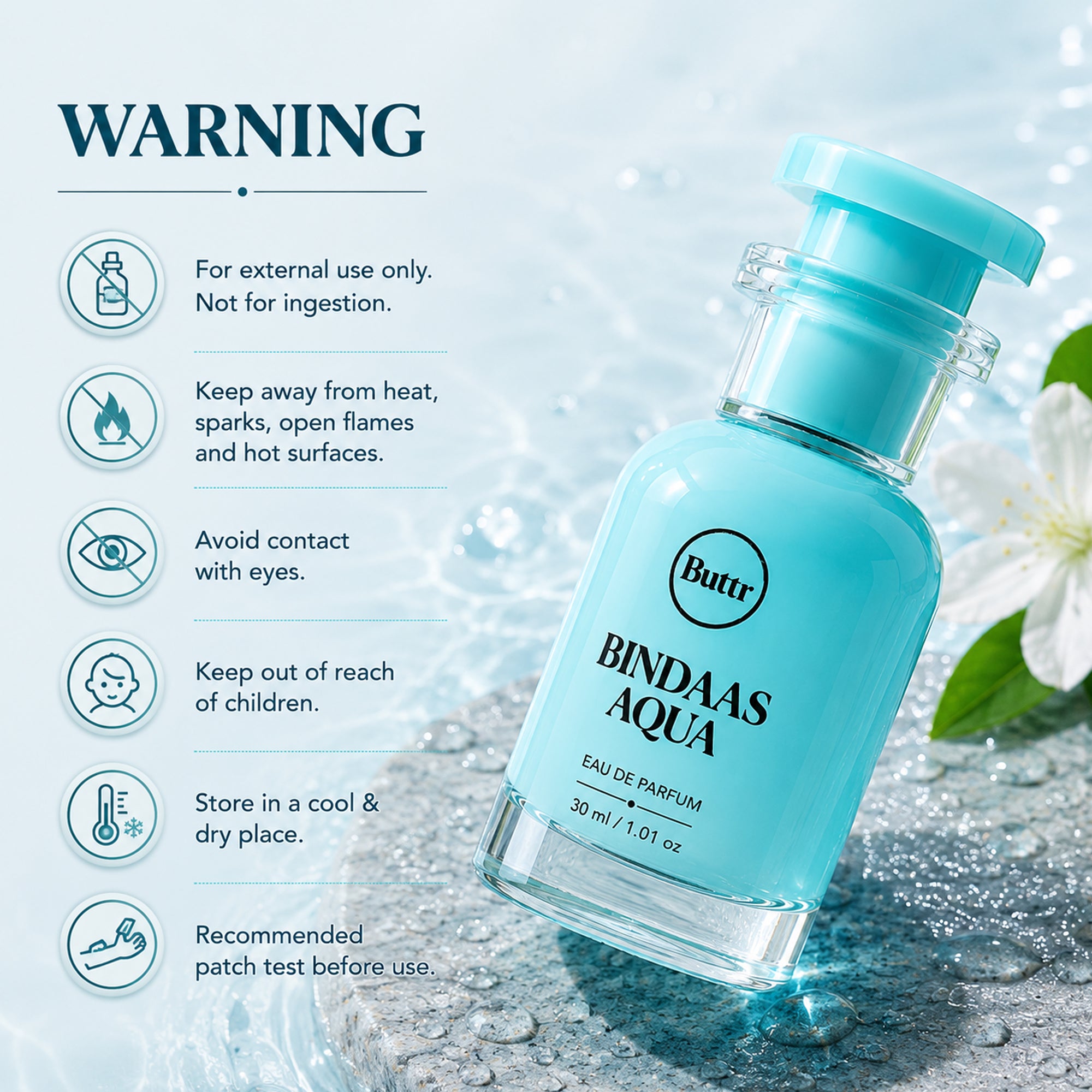 Buttr Bindaas Aqua Eau De Parfum – 30ml