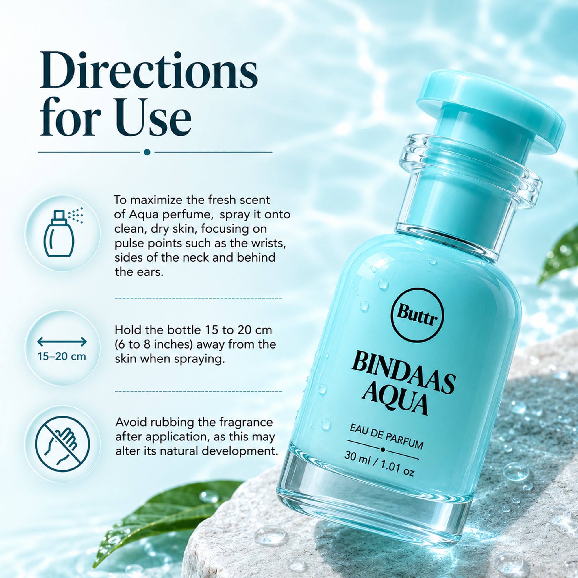 Buttr Bindaas Aqua Eau De Parfum – 30ml