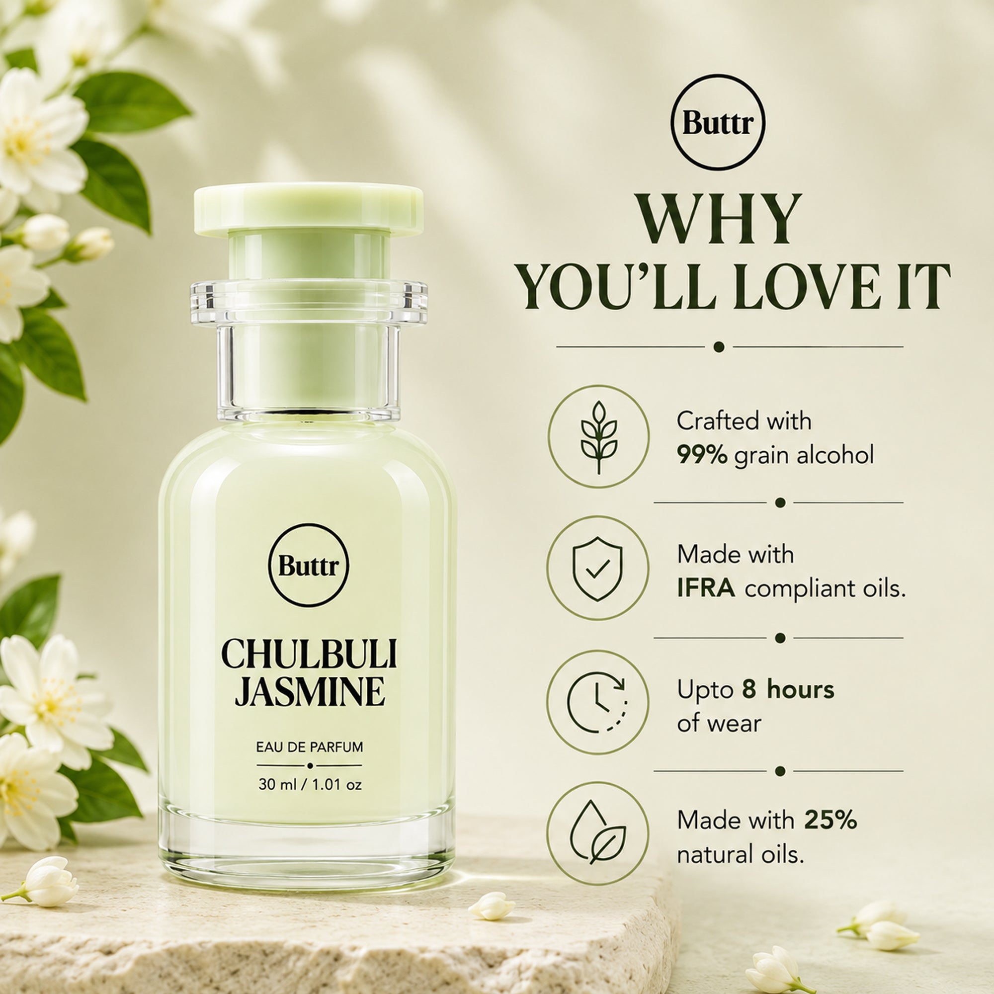 Buttr Chulbuli Jasmine Eau De Parfum for Women – 30ml